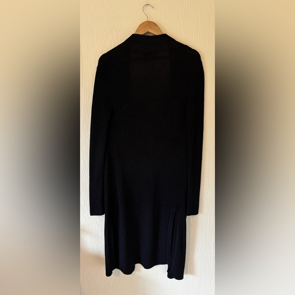Wilfred Aritzia Black Knit Woven Crochet Layering Cardigan Robe Duster Sweater - Picture 9 of 15